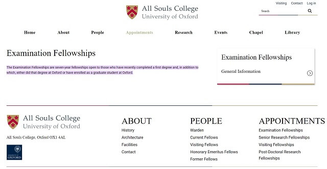 All Souls Prize Fellowship, second toughest exam in the world