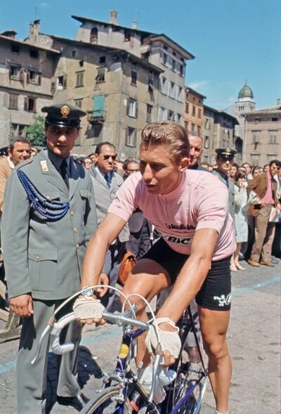Jacques Anquetil with his cycle