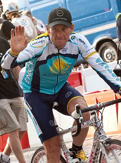 Lance Armstrong, most famous cyclist in the world